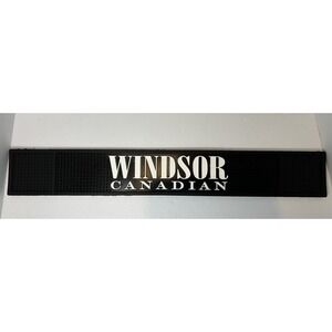 Windsor Canadian Whiskey Rubber Bar Spill Mat Tap Drain Runner‎ Mancave 23"